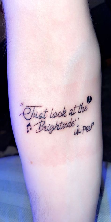 Suicidesquad Tattoos, Lil Peep Lyrics Tattoo, Lil Peep Inspired Tattoos, Lil Peep Tattoo Ideas, Lil Peep Tattoo, Peep Tattoo, Peep Lyrics, Tattoos To Cover Scars, Vibrant Aesthetic