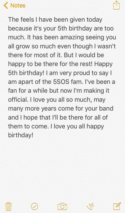 My birthday speech to 5SOS Birthday Speech, Happy 5th Birthday, 5 Seconds Of Summer, 5 Seconds, 5th Birthday, My Birthday, Kids Birthday, Happy Birthday, Feelings