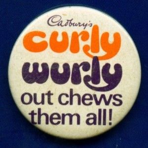 Cadbury's Curly Wurly badge Curly Wurly, Vintage Sweets, Life Is What Happens, Silly Things, Chocolate Craving, Chocolate Drinks, The Old Days, Bits And Bobs, Childhood Memories