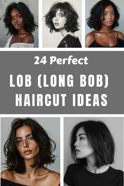 Browse through 24 Lob (Long Bob) haircut ideas that will inspire your next hairstyle. From sophisticated straight cuts to relaxed, wavy styles, these Long Bob haircuts are perfect for any occasion. Discover the versatility and elegance of this popular haircut and find your new favorite look. Wavy Lob Face Framing, Lob Or Bob Haircut, Long Bob Wavy Haircuts, Lob Haircut For Oval Face, Long Layer Lob, Short Bob Long Layers, Shoulder Length Bob Haircut Thick Hair, Long Bob Oval Face, Lob Haircut Brown Hair