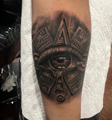 10 Best Aztec Forearm Tattoo Ideas That Will Blow Your Mind! | Outsons | Men's Fashion Tips And Style Guides Aztec Elbow Tattoo, Aztec Tattoo Mexican Forearm, Aztec Forearm Tattoo, Aztec Hand Tattoo, Aztec Eye Tattoo, Aztec Neck Tattoo, Aztec Eagle Tattoo, Aztec Eye, Aztec Tattoo Mexican