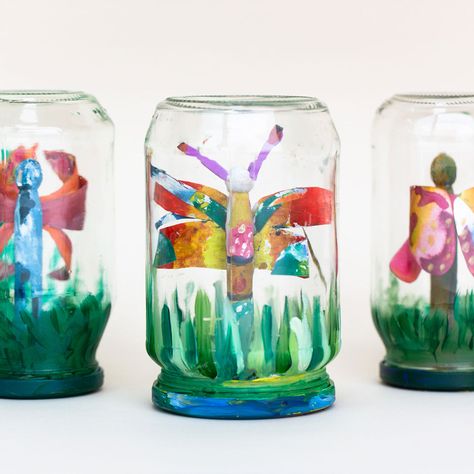 Moth Crafts, Bugs Art, Preschool Room, Insect Activities, Bird Box, Bug Art, Jar Art, Beautiful Bugs, Summer Program