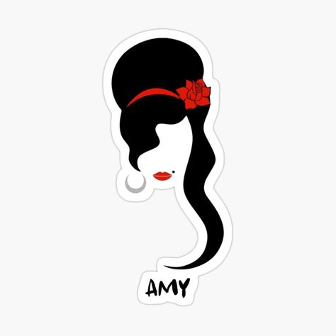 Get my art printed on awesome products. Support me at Redbubble #RBandME: https://www.redbubble.com/i/sticker/Amy-winehouse-tattoo-design-by-Citybubbleds/160191959.EJUG5?asc=u Amy Winehouse Tattoo Ideas, Amy Winehouse Tattoo, Sketchbook Stickers, Amy Wine, Stamp Tattoo, Soul Tattoo, Wine House, Design Sticker, Amy Winehouse