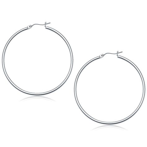 These Timeless Hoop Earrings Crafted In 14k White Gold And Measure 50 Millimeters In Diameter, Featuring A Snap Lock Backing. Product Details: Earring Information : Approximate Weight : 2.9 Grams Metal : 14k White Gold Backing : Snap Lock Diameter : 1.97 In Length : 1.97 In Width : 0.08 In 16th Birthday, Birthday Pics, Hotel Party, Hula Hoops, Snap Lock, Earring Crafts, Fine Jewellery Earrings, Gold Polish, Diamond Design