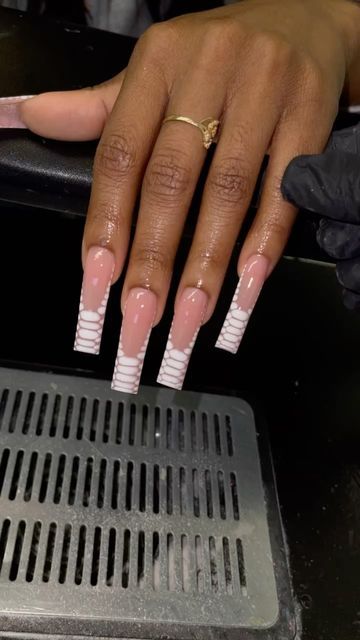 Exquisite Klaws on Instagram: "It’ll never slow down 😉🫶 bad & boujee acrylic by @valentinobeautypure • Book the look ✨ signature long set w croc ✨" Croc French Nails, Pink Croc French Tip Nails, Croc Print French Tip Nails, Long Acrylic Nails Croc Print, Coffin Crocodile Nails, Birthday Nail Art, Bad And Boujee, Alternative Makeup, Glow Nails