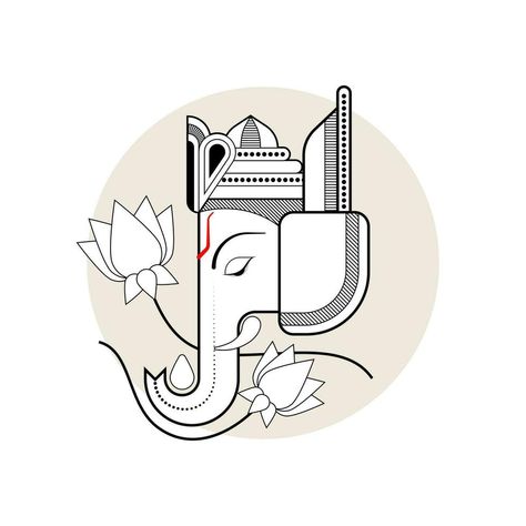 Ganpati Vector Illustration, Ganesh Illustration Art, Ganapati Illustration, Ganpati Doodle, Ganesh Line Art, Ganpati Illustration, Ganpati Vector, Ganesh Illustration, Ganesh Sketch