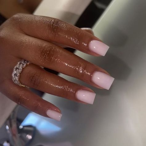 Milky Nails, Work Nails, Simple Acrylic Nails, Short Square Acrylic Nails, Nagel Inspo, Acrylic Nails Coffin Short, Short Acrylic Nails Designs, Pink Acrylic Nails, Square Acrylic Nails