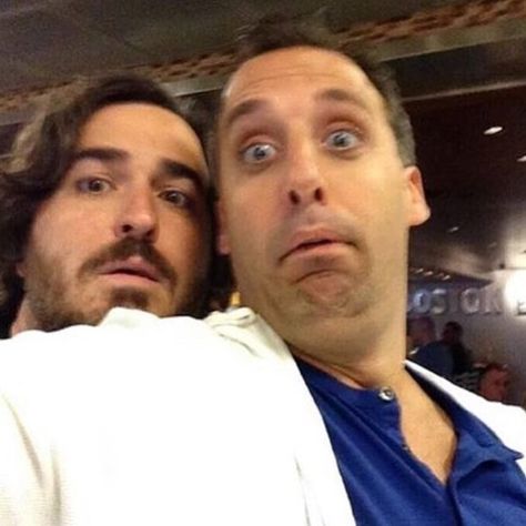 Joe and Brian acting like total idiots Joe Gatto Selfie, Sal And Q, Joe Impractical Jokers, Impractical Jokers Q, Impractical Jokes, Brian Quinn, Impractical Jokers, Joker Is, Lifelong Friends