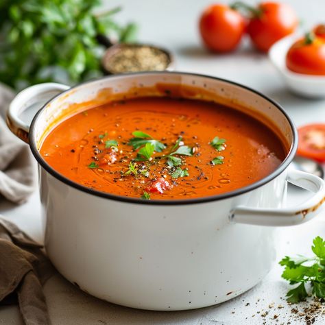 Best Homemade Tomato Soup Best Homemade Tomato Soup, Stovetop Chili, Homemade Tomato Soup Recipe, Homemade Tomato Soup, Tomato Soup Homemade, Homemade Soup Recipe, Creamy Tomato Soup, Tomato Soup Recipes, Easy Soups