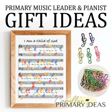 Primary pianist and music leader gift, show your primary music leader and or primary pianist how much you love and appreciate them with this free printable your primary can customize Primary Teachers Gifts, Cellophane Gift Bags, Primary Chorister, Primary Teacher, Primary Ideas, How To Tie Ribbon, Primary Music, Lds Primary, Singing Time