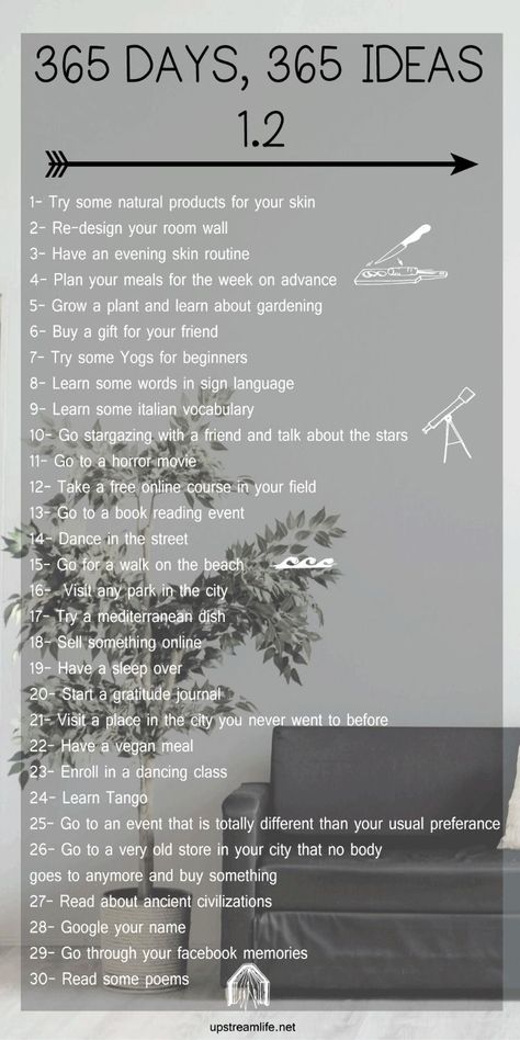 365 Days 365 Ideas, 365 Jar, 365 Day Challenge, Bullet Journal Set Up, Happiness Challenge, What To Do When Bored, Productive Things To Do, Self Care Bullet Journal, Things To Do When Bored