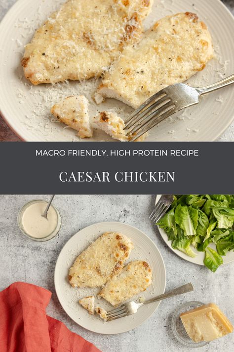 Caesar Chicken Ceaser Chicken Breast Recipes, Baked Ceaser Chicken, Chicken High Protein Recipes, Everyday Meals, Caesar Chicken Baked, Low Carb Chicken Ceaser Bake, Baked Chicken Cesar, High Protein Chicken Recipes, Caesar Chicken