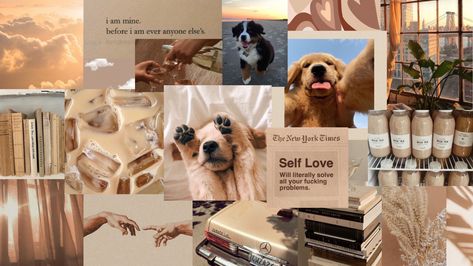 #madebyme Dog Laptop Wallpaper Aesthetic, Golden Retriever Laptop Wallpaper, Vet Wallpaper Laptop, Laptop Wallpaper Animals, Peaceful Aesthetic Wallpaper Laptop, Cute Animal Wallpapers For Laptop, Golden Retriever Desktop Wallpaper, Dog Desktop Wallpaper Aesthetic, Animal Laptop Wallpaper