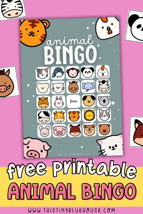 Free printable animal bingo game Kids Bingo Printable Free, Bingo For Kids Free Printable, Animal Bingo Printable Free, Jungle Bingo Free Printable, Ocean Bingo Free Printable, Bingo Free Printable, Bingo Games For Kids, Tooth Fairy Letter, Bingo Sheets