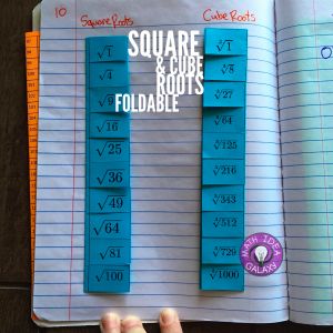 5 other ways to use foldables in the math classroom at ideagalaxyteacher.com. Square Roots & Cube Roots Foldable Graphic Organizer Square Roots And Cube Roots, Adding Integers, Math Models, Middle School Math Teacher, Middle School Math Classroom, Math Notebook, Math Interactive, Math Interactive Notebook, Number System