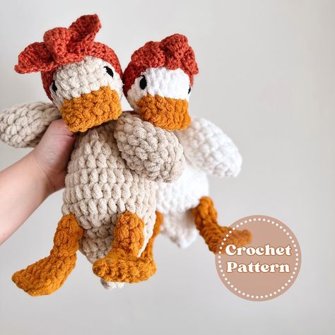 Duck Lovey, Della Duck, Lovey Crochet, Duck Pattern, Bert & Ernie, Crochet Lovey, Crochet Motifs, Beanie Babies, Beanie Baby