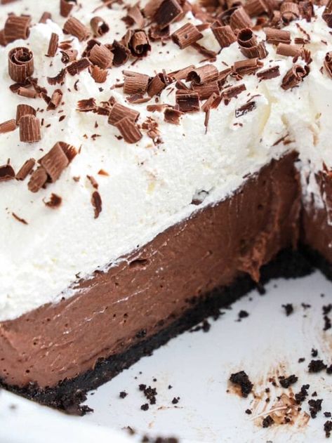 Crio Bru, Chocolate Silk Pie, Chocolate Cream Pie Recipe, Mississippi Mud Pie, Crispy Baked Chicken Wings, Oreo Cookie Crust, Decadent Chocolate Desserts, Chocolate Pie Recipes, Crispy Baked Chicken