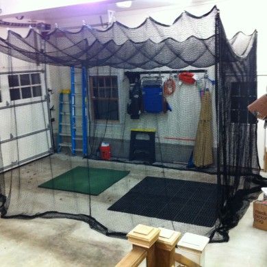 Chicago Cubs Birthday Party, Diy Golf Net, Backyard Hockey Rink, Batting Cage Backyard, Indoor Batting Cage, Backyard Ice Rink, Kids Garage, Golf Hitting Net, Backyard Sports