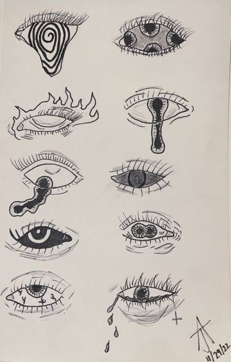 Eyes Alternative Drawing, All Eyes On You Drawing, Eye Dripping Drawing, Eyeballs In A Jar Drawing, Eyeball Out Of Socket Drawing, Weird Eye Painting, Eye Drawing On Hand, Spooky Eye Drawing, Eyeball Art Trippy