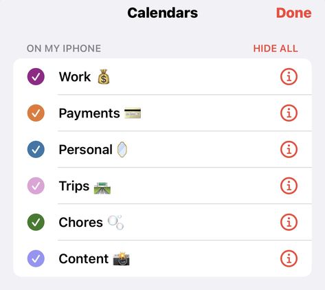 iphone calendar’s | apple | aesthetic | organization | girly Ical Calendar Aesthetic, Google Calendar Categories, Apple Calendar Color Palette, Apple Calendar Aesthetic, Apple Calendar Organization, Apple Notes Aesthetic, Hr Career, Iphone Calendar, Aesthetic Organization