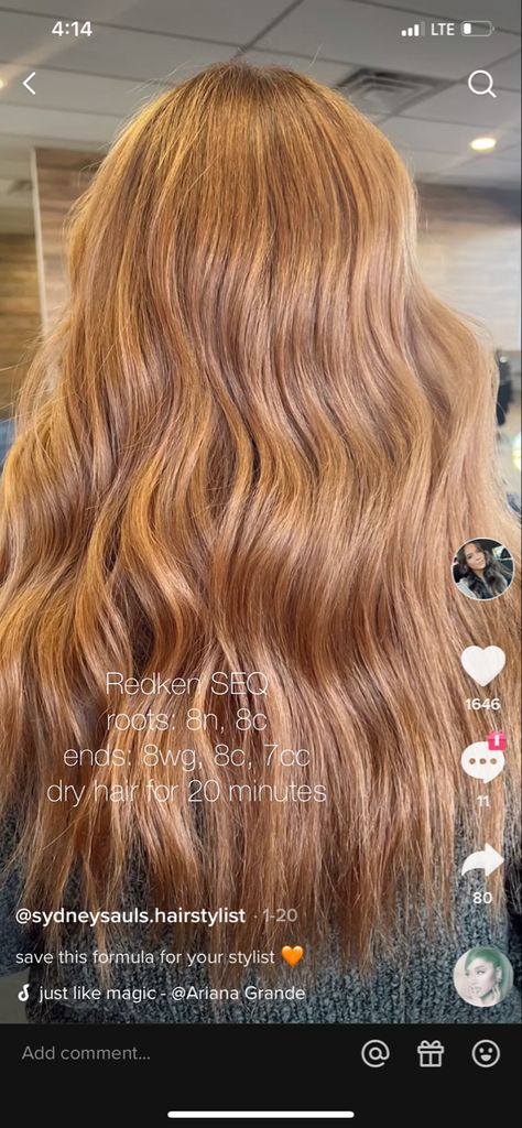 Natural Ginger Hair Color Formula, Redken Shades Eq Light Copper Formula, Faded Ginger Hair Color, Strawberry Blonde Hair Redken Shades Eq, Ginger Toner Hair, Copper Redken Shades Eq Formulas, Light Copper Hair Color Formula, Copper Blonde Hair Shades Eq, Light Red Copper Hair Color