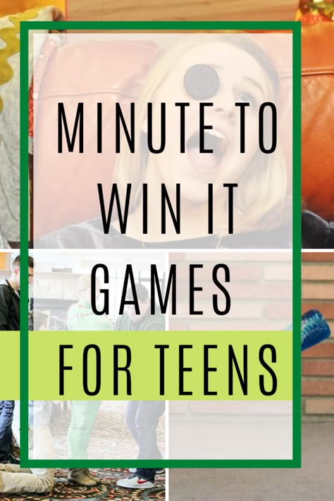 Minute to Win It Games for Teens - Fun Party Pop Fun Ideas For Classroom, Softball Birthday Party Games, Minute To Win It Games Middle School, Party Games For Prizes, Relay Races For Teens, Party Games For 13th Birthday, Game Night For Teens, Fun Birthday Games For Teens, Softball Party Games