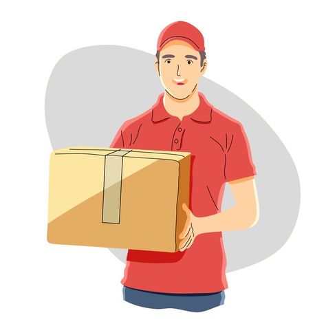 Package delivery, delivery man concept. | Premium Vector #Freepik #vector #man #box #shopping #delivery Delivery Man Illustration, Delivery Illustration, Furniture Graphic, Carrying Boxes, Express Logo, Bag Illustration, Man Illustration, Boy Illustration, Alphabet Activities Preschool