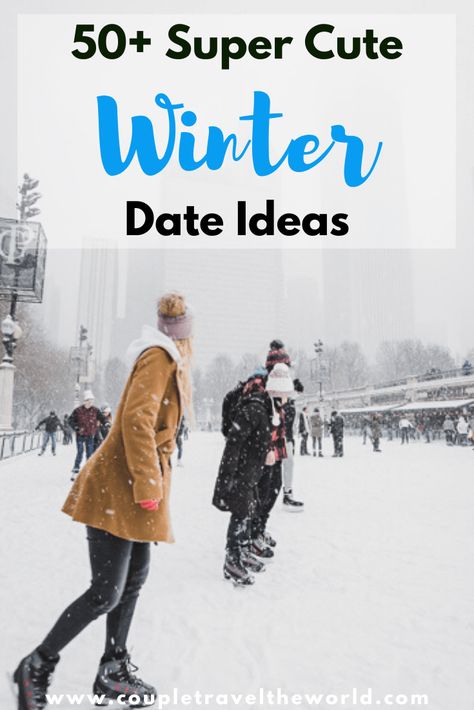 50 Cute Winter First Date Ideas (Never fear we have you covered!) https://coupletraveltheworld.com/winter-first-date-ideas/ First Date Ideas Winter, Date Ideas Creative, Date Ideas Winter, Date Ideas Romantic, Date Ideas At Home, At Home Date Ideas, Home Date Ideas, Things To Do With Your Boyfriend, Creative Date Ideas