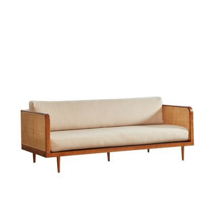 Discover Sofas // Design & quality | Page 2 | Furnified.com Green Sofa Living Room, Cane Sofa, Sofa Couch Design, Wooden Couch, Sofa Design Wood, Wooden Sofa Set Designs, Wooden Sofa Designs, Couch Design, Cane Furniture