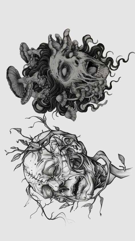 Emo Tattoos, Mystical Tattoos, Fantasy Tattoos, Angel Tattoo Designs, Flash Tattoo Designs, Painting Tattoo, Horror Tattoo, Art Drawings Sketches Pencil, Line Art Tattoos