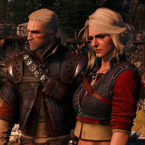 Ciri And Geralt, Ciri Cosplay, Witcher 3 Art, Ciri Witcher, Geralt And Ciri, Witcher Wallpaper, Witcher Geralt, Witcher 2, The Witcher Game