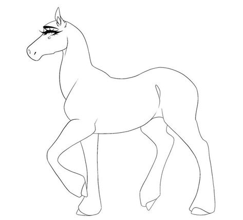 @crows.lineart on Instagram: "Here’s the lines w/o the color sheet and right side." Horse Drawing Base, Drawing Pets, Horse Base, Animal Base, Horse Outline, Mlp Bases, Reference Ideas, Mlp Base, Lion King Art