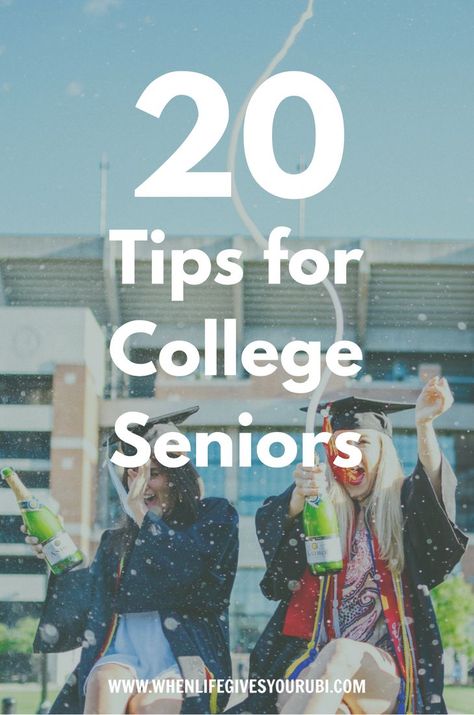 20 Tips for College Seniors Senior Year Checklist, College Bucket List, Senior Year Of College, Girl College Dorms, Senior Year Quotes, College Relationships, Tips For College, Keeping In Touch, College Checklist