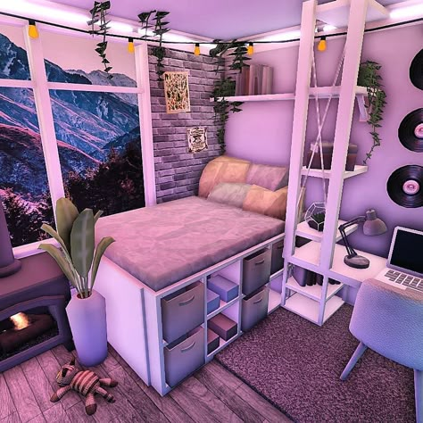 Cute Bedroom Ideas In Bloxburg, Bloxburg Loft Bedroom, Bloxburg Bedrooms Ideas, Roblox Bloxburg Room Ideas Aesthetic, Cute Bloxburg Room Ideas, Bloxburg Tiktok Bedroom, Roblox Bloxburg Bedroom Ideas Aesthetic, Bedroom Inspo Bloxburg, Bloxburg Teenage Room Ideas