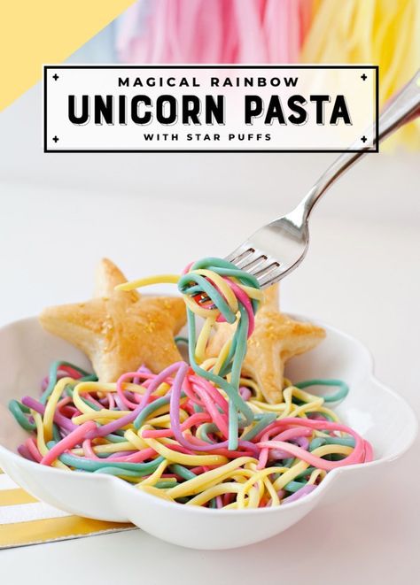 Party Food Simple, Simple Sweets, Magical Unicorn Birthday Party, Unicorn Birthday Party Ideas, Rainbow Pasta, Unicorn Party Food, Food Simple, Rainbow Unicorn Party, Party Hostess