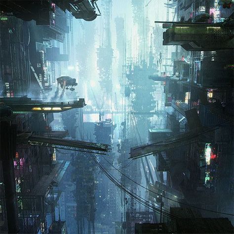 Cinematic Ideas, Sci Fi Japan, Mate Painting, Futuristic Inspiration, Hive City, Scifi City, City Environment, The Neon Demon, Underground City