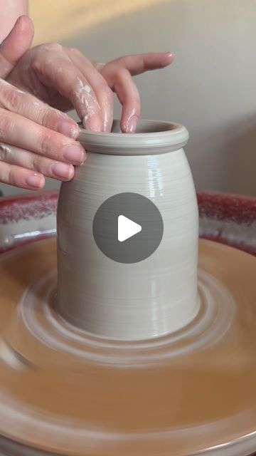 Stacey | Studio Potter on Instagram: "I’m back on the wheel! Yay! 🫶🏻

I’ve been making some rolled rim vases tonight, and here is a real-time video of the process. Enjoy x

#staceywallingtonceramics #throwingvideo #workinprogressart #wipvideo #potteryvideo #ceramicsvideo #artistvideo #artistprocess #handmadevase #handmadedecor" Time Video, Pottery Videos, Handmade Vase, Pottery Wheel, Potters Wheel, Handmade Decorations, Ceramic Pottery, The Process, Real Time