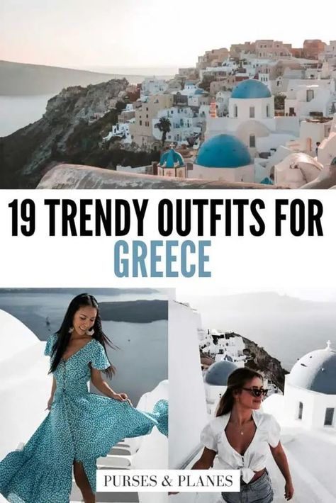 Outfit In Greece, Things To Wear In Greece, Greek Inspired Outfits Casual, Outfits For Mykonos Greece, Outfit For Island Vacation, Greece Outfit Inspiration, Greece Vacay Outfits, Outfit Ideas For Santorini, Fashion In Greece