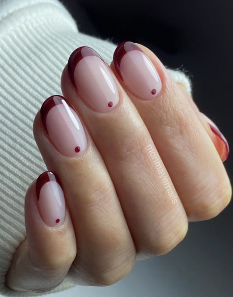 Geeky Nails, Oxblood Nails, Kutek Disney, Minimal Nails Art, Milky Nails, November Nails, French Manicure Nails, Nagel Tips, Smink Inspiration