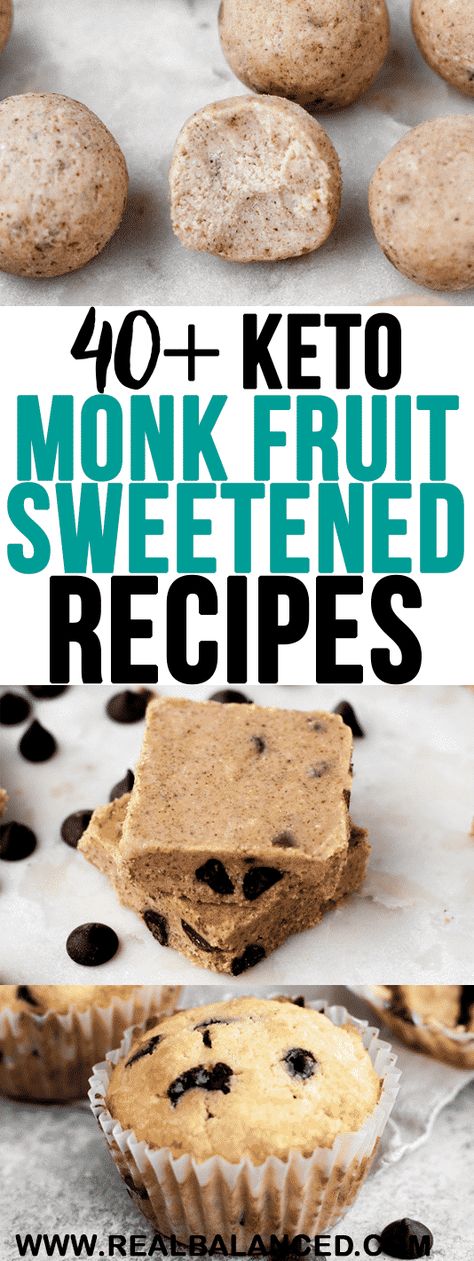 Monk Fruit Sweetener is a delicious, zero calorie, and net-carb-free way to sweeten your keto and low-carb desserts! Check out this list of over 40 recipes that use monk fruit sweetener for ideas on how to incorporate it into your cooking! #monkfruitsweetener #ketodesserts #monkfruitdesserts #monkfruitdessertrecipes #keto #ketorecipe #lowcarb #lowcarbrecipe #lowcarbdessert #lakantorecipes #lakantomonkfruitsweetener Recipes With Monk Fruit Sweetener, Monk Fruit Sweetener, Healthy Fruit Desserts, Recipes Fruit, Ketogenic Desserts, Keto Recipes Ketogenic, Fruit Dessert Recipes, Monk Fruit, Low Carb Dessert