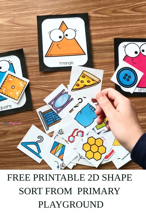 This Free Printable 2D Shape Sort is a fun way for your little leaerners to review and practice their 2D shapes. Hop over and grab it now! Shape Provocations Kindergarten, Shape Math Centers Kindergarten, Shape Sorting Worksheet Free Printable, Shapes Small Group Preschool, Shape Stations Kindergarten, Shape Teaching Activities, Shape Unit Preschool, 2d Shapes Eyfs, Shape Projects For Kindergarten