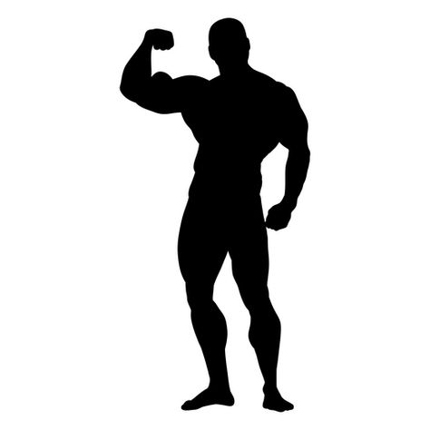 Silhouette Bodybuilder, Sports Silhouettes, Bodybuilder Man, Man Silhouette, Samurai Artwork, Bodybuilders Men, Graphic Design Flyer, Silhouette Png, Body Builder