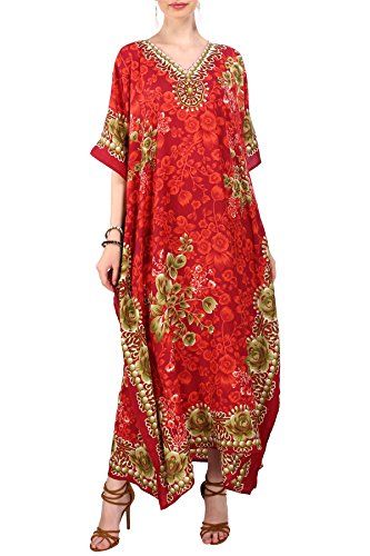 Miss Lavish Women's Kimono Evening Dress 10-16 19071-Red Kaftan Tunic, Beach Kaftan, Long Length Dresses, Kaftan Maxi Dress, Long Kaftan, Dress Sketches, Maxi Robes, Maxi Styles, Womens Kimono