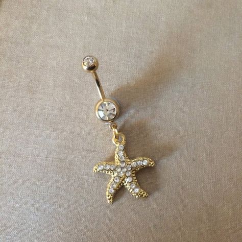 Starfish Belly Button Piercing, Cute Gold Belly Button Piercing, Gold Navel Jewelry, Gold Belly Button Jewelry, Beachy Belly Button Piercing, Star Belly Button Piercing, Belly Button Piercing Gold, Belly Button Rings Gold, Summer Belly Rings