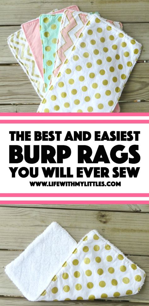 This is the easiest tutorial for a burp rag you could make! Only three steps, and they are the best DIY burp rags!! Great for easy baby gifts, too. Holiday Hand Towels, Easy Baby Blanket, Burp Rags, Diy Baby Gifts, Trendy Sewing, Costura Diy, Baby Sewing Projects, Beginner Sewing Projects Easy, Sewing Projects For Kids