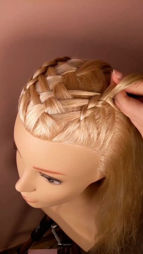 Three french braids are always better than two ✨ | French braid | Three french braids are always better than two ✨ | By MetDaan Fashion Triple French Braid, Three French Braids, 3 French Braids, Hairstyle For Everyday, Rope Braid Tutorials, Metdaan Makeup, French Braid Tool, Braid Tutorials, French Braid Pigtails