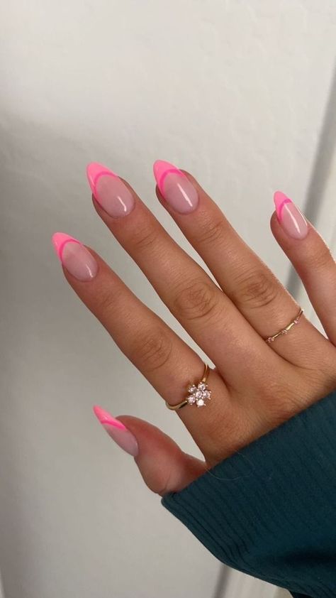 White French Tips, Acrylic Nails Almond Shape, Hoco Nails, Aura Nails, Square Nail, Cute Simple Nails, Summery Nails, Basic Nails, Simple Acrylic Nails