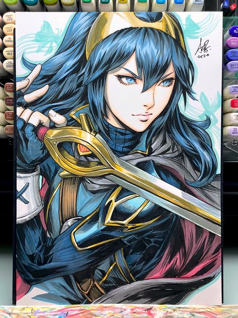 Lucina Fire Emblem, Stanley Lau, Stanley Artgerm, Zack Fair, Best Anime Drawings, Arte Dc Comics, Nintendo Art, Kim Possible, Canvas Painting Designs