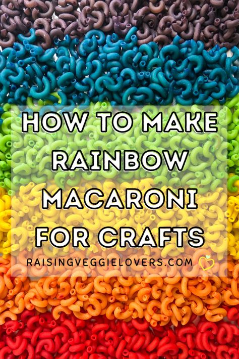 Rainbow Crafts Preschool, Entertaining Toddlers, Macaroni Art, Macaroni Crafts, Noodle Art, Preschool Crafts Fall, Sunday School Crafts For Kids, Diy Rainbow, Fun Arts And Crafts