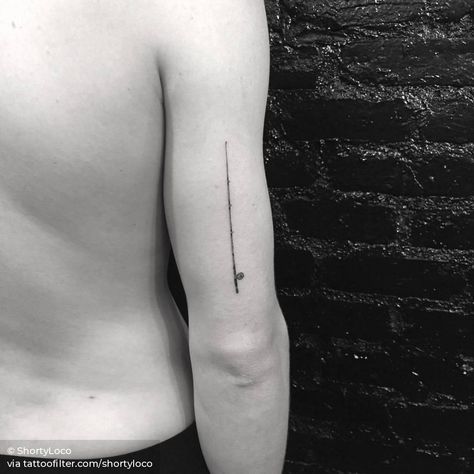 Fishing pole Flyfishing Tattoo, Small Fishing Tattoo, Small Fishing Rod Tattoo, Tattoo Fishing, Fly Rod Tattoo, Fishing Rod Tattoo Ideas, Fishing Line Tattoo Ideas, Fly Fishing Tattoos, Fly Fishing Rod Tattoo